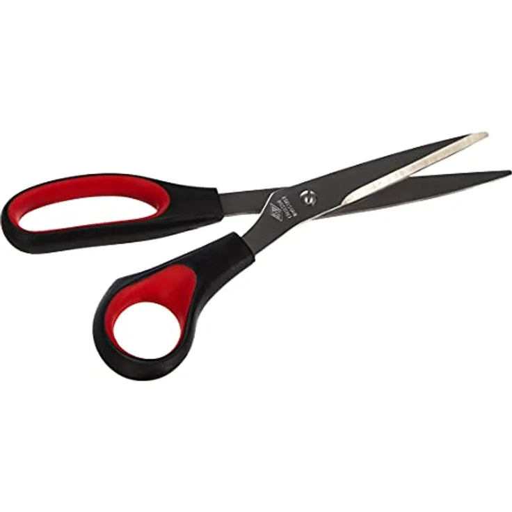 Wedo 9768 Schere Universal (Soft-griffen 21 cm/9768 21,0 cm) schwarz/rot