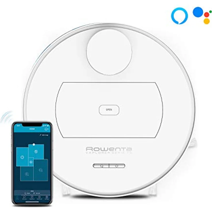 Rowenta RR7687WH Explorer Serie 75 Saugroboter mit Wischfunktion, 120 min Akkubetrieb, App- und Sprachsteuerung – Bild 2