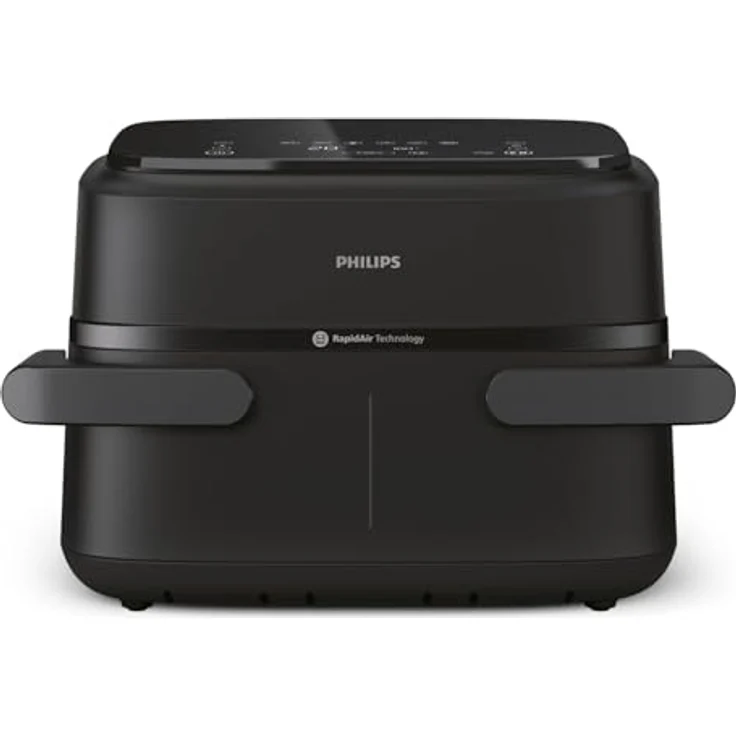 Philips Airfryer 1000 Series NA154/00, Heißluftfritteuse mit 7,1 L, RapidAir-Technologie, 10 Kochfunktionen, 90% weniger Fett, kompaktes Design, HomeID-Rezept-App – Bild 2