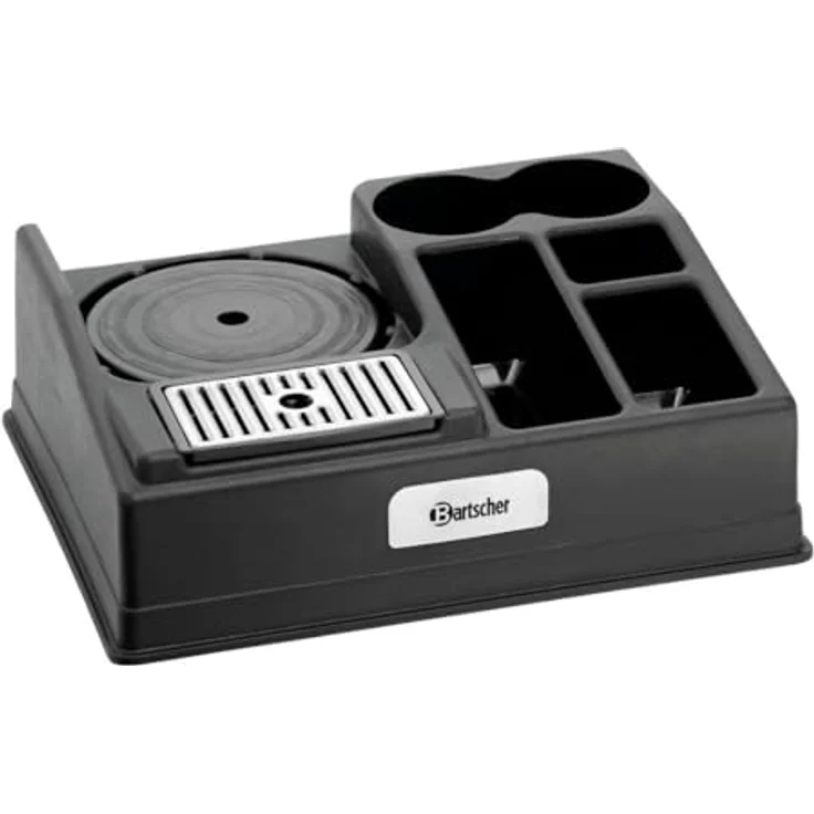 Bartscher Kaffeestation 1190, für 1 Isolierkanne Ø max. 19 cm, 190153, Schwarz, mit 5 Staufächern und verstellbarem Kunststoffeinsatz – Bild 6