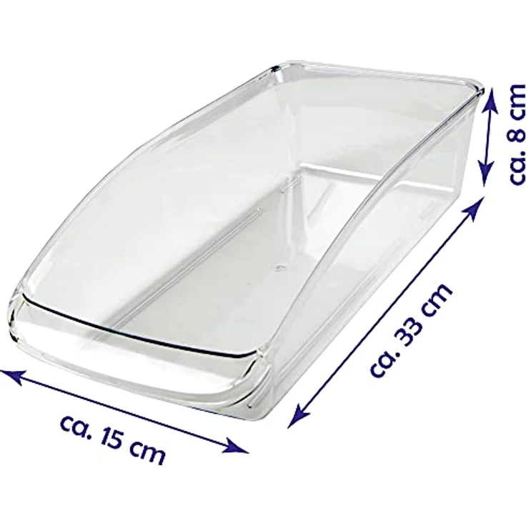 Bestlivings Kühlschrankbox, Vorratsdosen-Behälter (33 x 15 x 8 cm), spülmaschinengeeignet, lebensmittelecht mit Griff, mehrfarbig – Bild 2