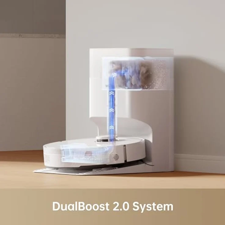 Dreame Mova S10 Plus Saugroboter und Wischmopp, DualBoost 2.0-System, 4L E12-Staubbeutel, staubfreies Zuhause, weiß – Bild 2