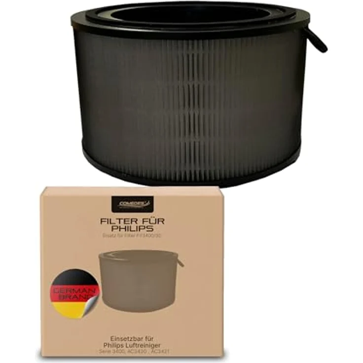 Comedes Filter FY3400/30 für Philips Luftbefeuchter & Luftreiniger, 3-in-1 HEPA & Aktivkohle, Schutz vor Pollen & Viren, hygienisch verpackt – Bild 1