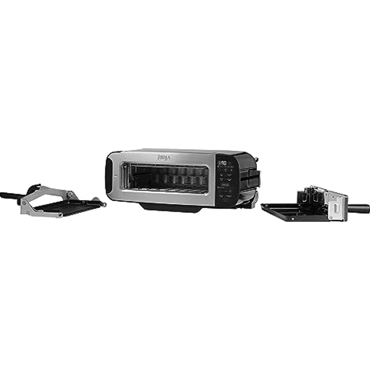 Ninja Foodi 3-in-1 Toaster, Grill & Panini-Presse [ST202EU], 7 Kochfunktionen, 7 Einstellungen, Toaster Modus, Grill Modus, Timer, Edelstahl – Bild 2
