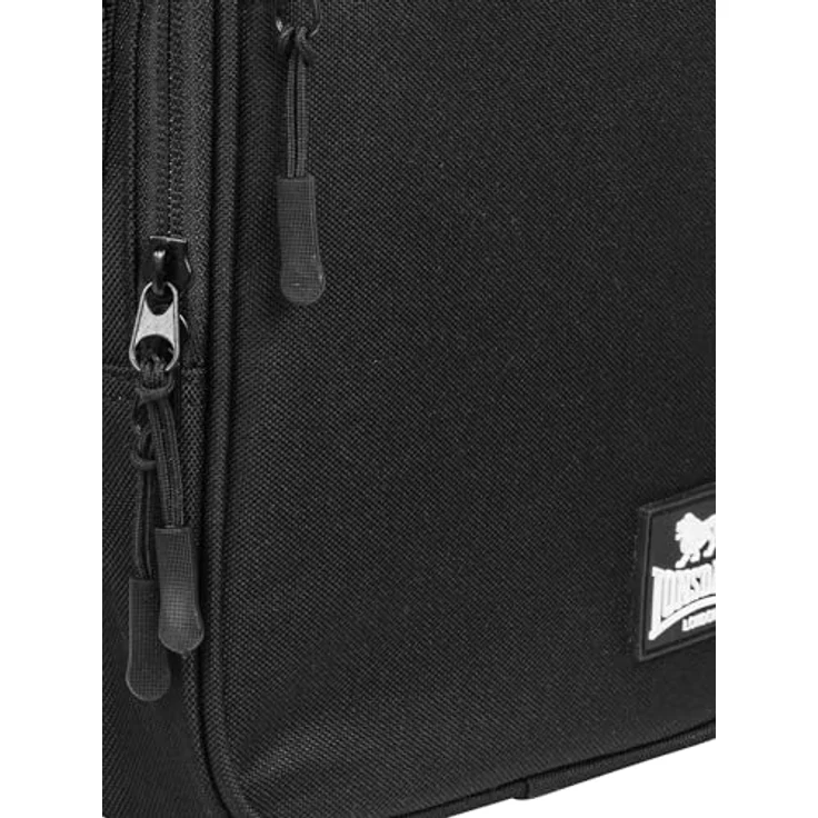 Lonsdale Umhängetasche POLEGATE, kleine Tasche mit überraschend viel Stauraum, verstellbarem Trageriemen und gummiertem Logo-Etikett, schwarz – Bild 4
