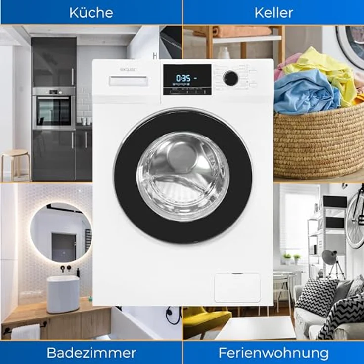 Exquisit Waschmaschine WA59214-340A weiss | 9 kg Fassungsvermögen | Energieeffizienzklasse A | 16 Waschprogramme | Kindersicherung | Startzeitvorwahl… – Bild 5