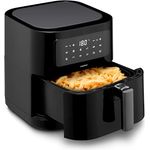 MEDION E40 XL Heißluftfritteuse (5,2 Liter Frittierkorb, 2.150 Watt, 9 Automatikprogramme, Backfunktion, ölfreies Frittieren, Touch Bedienfeld, LED Anzeige) schwarz