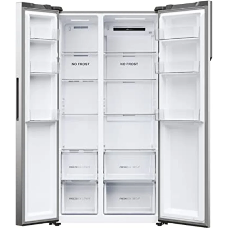 Haier SBS 90 SERIE 5 HSR5918DNMP Kühl-Gefrierkombination/Side by Side/Energieeffizienzklasse D/XL-Slim Line/Leise/Multi-Airflow-System/Total No Frost/Inverter Kompressor/Edelstahl – Bild 2