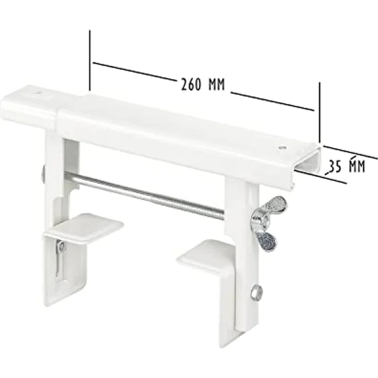 siwitec Universal-Heizkörperkonsole 260 x 35 x 1,5 mm im 2er-Set, vormontiert, weiß, Heizkörperkonsole – Bild 2