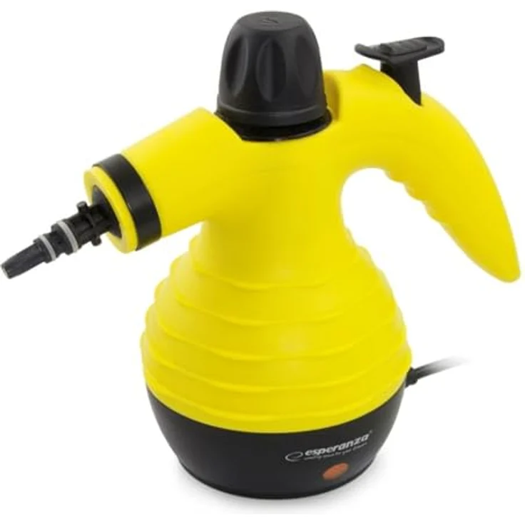 Esperanza EHS001 Hand-Dampfreiniger, 900 Watt, 3 bar Dampfdruck, gelb-schwarz – Bild 5