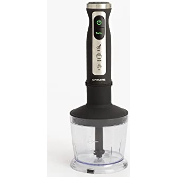 CREATE FULLMIX PROTOOL Stabmixer mit Zubehör / 7 Geschwindigkeiten + Turbo, Titan-beschichtete Edelstahlklinge, Schwarz – Bild 4