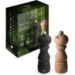 PEUGEOT- 100% natürliches Set Paris Nature- Pfeffermühle + Salzmühle 18 cm + Schwarzer Pfeffer- Klassische Mahlgradeinstellung- Recyceltes Holz mit PEFC-Siegel - Naturfarben