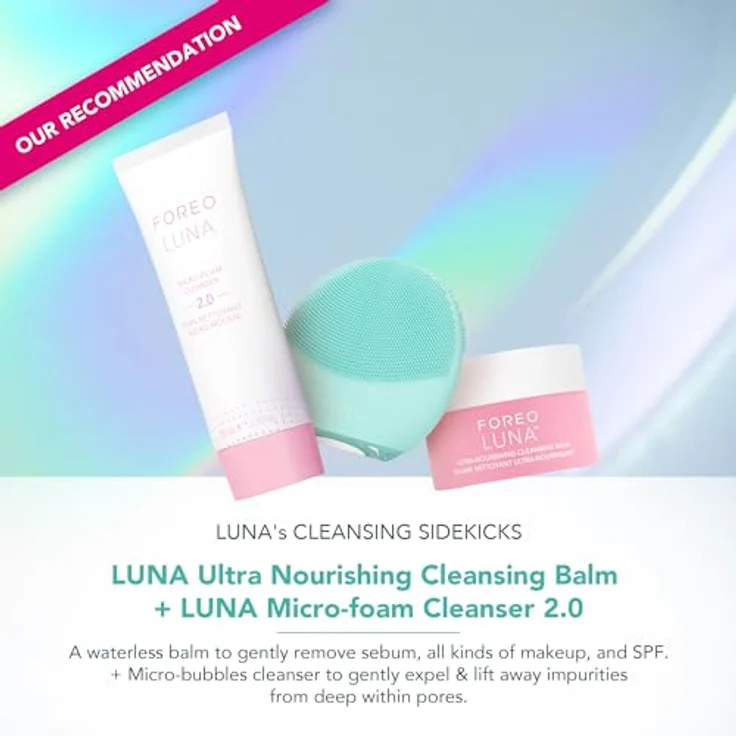 FOREO LUNA™ 4 mini Arctic Blue, Gesichtsreinigungsbürste mit T-Sonic™ Pulsationen, 30-sekündigem Glow-Boost-Modus und hygienischem Silikon – Bild 4