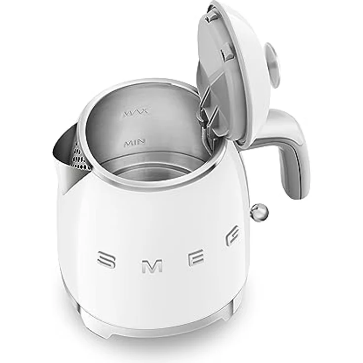 Smeg KLF05WHEU Wasserkocher Mini 50's Style, 1400W, 0,8 L, Kunststoff, Wasserstandsanzeige, weiß – Bild 4