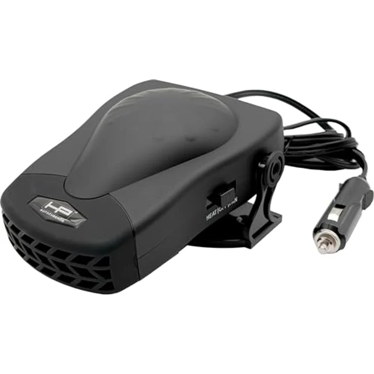 HP Autozubehör Heizlüfter 12 V, 150W mit einstellbarem Neigungswinkel, Schwarz – Bild 2