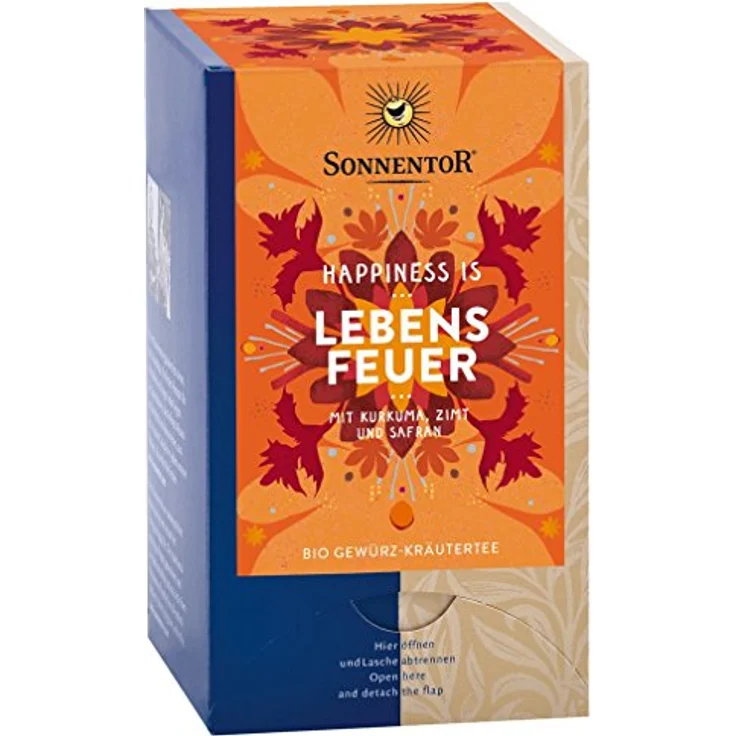 Sonnentor Lebensfeuer Tee Bio, würzig-süß mit Kurkuma, Zimt & Safran, 30,60 g – Bild 2