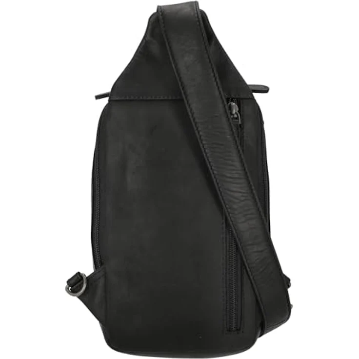 The Chesterfield Brand Riga Crossbodybag, Sling Bag aus 100% Leder, schwarz, mit mehreren Fächern und Zipperverschluss – Bild 4