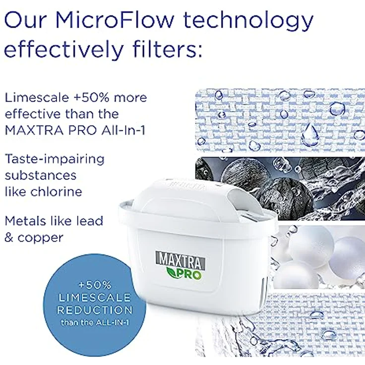BRITA Maxtra Pro Kalk-Expert-Wasserfilterkartusche, 3er-Pack – reduziert Verunreinigungen, Chlor und Metalle – Bild 4