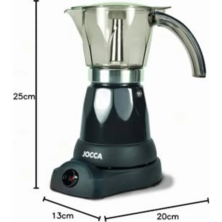 Jocca elektrische Espresso Kaffeemaschine, Espressokanne, Schwarz – Bild 10