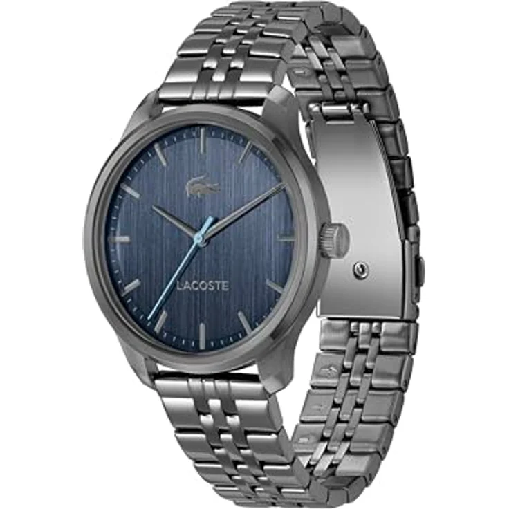 Lacoste Lisbon Herren-Armbanduhr, 42mm grau mit Quarzwerk und Edelstahlarmband – Bild 3