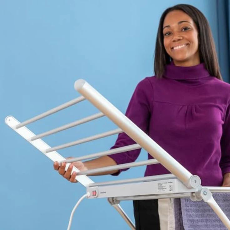 InnovaGoods Wäschetrockner, elektrisch, faltbar, mit Flügeln, 20 Stangen 230 W, mehrfarbig – Bild 4