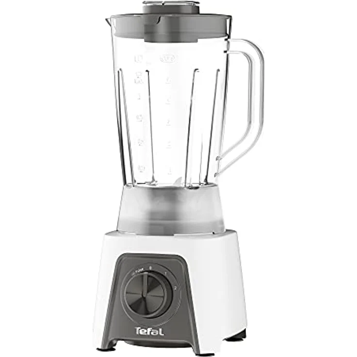 Tefal BL2C01 Blendeo Standmixer, 450W-Motor, 1,5 Liter, 2 Geschwindigkeiten, Pulse-Funktion, Duraforce Klingen, Saugnäpfe für sicheren Stand, weiß, grau – Bild 2