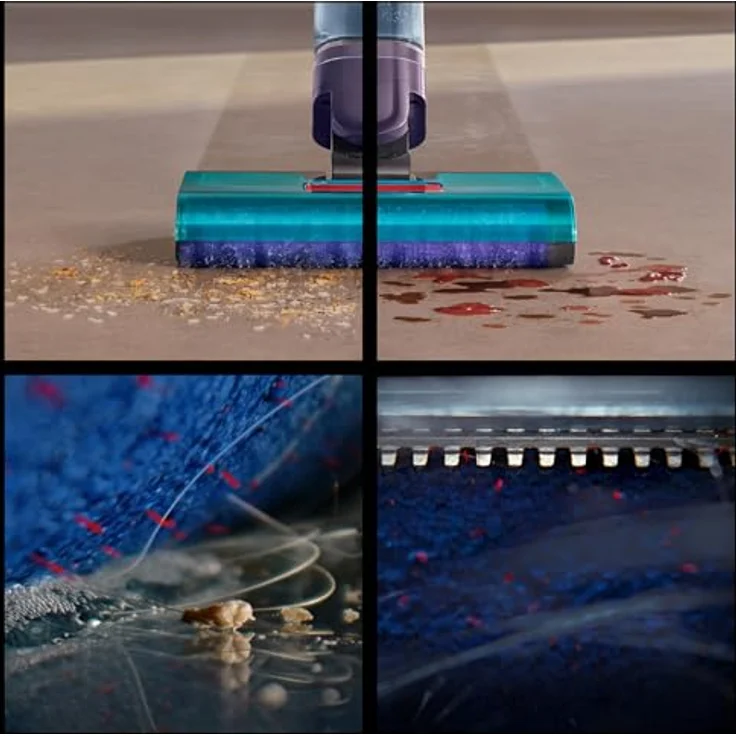 Dyson 432030-01 CLEAN+WASH HYGIENE, Akkubetrieb Nass- und Trockenreiniger mit selbstreinigender Mikrofaserwalze, flaches Design für niedrige Möbel – Bild 6