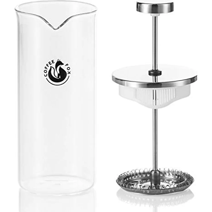 Coffee Fox Milchaufschäumer aus Glas - Manueller Milchschäumer & French Press Milchschaum 450 ml - Preisvergleich – Bild 3