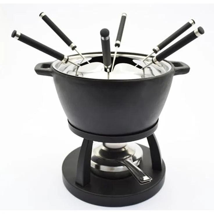 MÄSER 935482 Fondue-Set für 6 Personen, Gusseisen, ideal für Fleischfondue