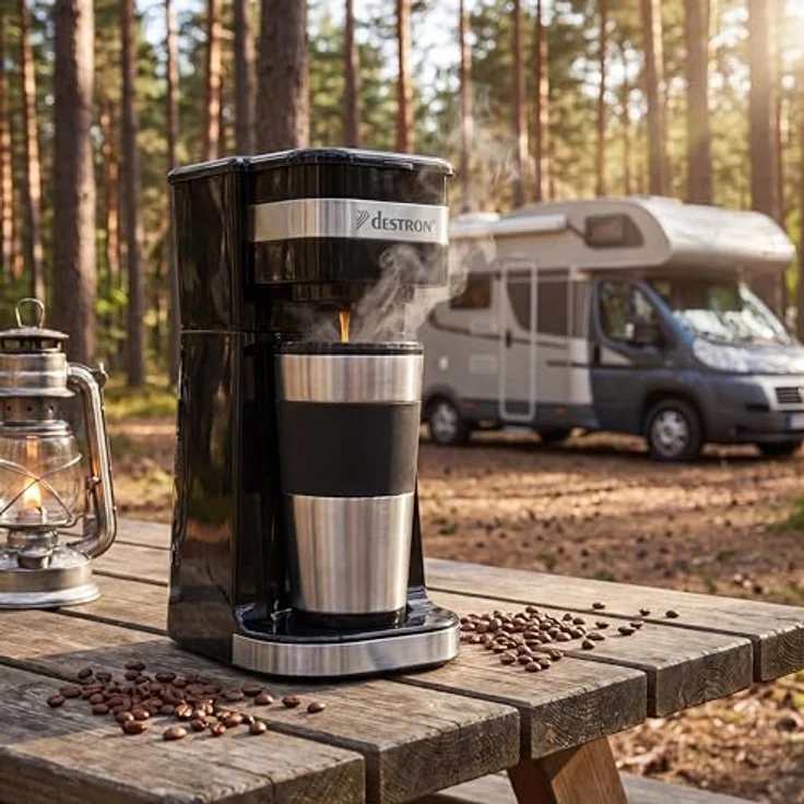 Kaffeemaschine, Edelstahlbecher, Permanentfilter – Bild 5