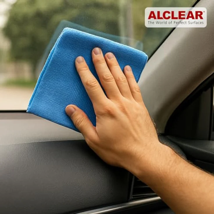 ALCLEAR 89915 Universal Allrounder Plus, Microfasertuch geeignet für Fast alle Oberflächen, Auto, Haushalt, Boot 40 x 40 cm, blau – Bild 8
