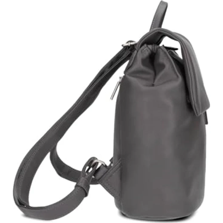 Zwei Mademoiselle.M City Rucksack, 29 cm, grau, 100% Polyurethan, 24 x 13 x 29 cm – Bild 5