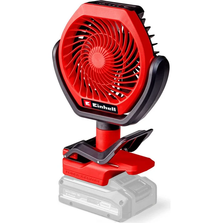 Einhell Akku-Ventilator GC-CF 18/110 Li-Solo, kabelloser Ventilator mit 300° Beweglichkeit und 3 Windstufen – Bild 1