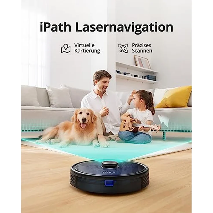 eufy RoboVac L35+ Hybrid Gen. 2023 Saug- & Wischroboter mit Absaugstation (WLAN Funktion, iPath Laser Navigation, 3200Pa Saugkraft, bis zu 60 Tagen ohne Staubbeutelwechsel, Elektronischer Wassertank) – Bild 3