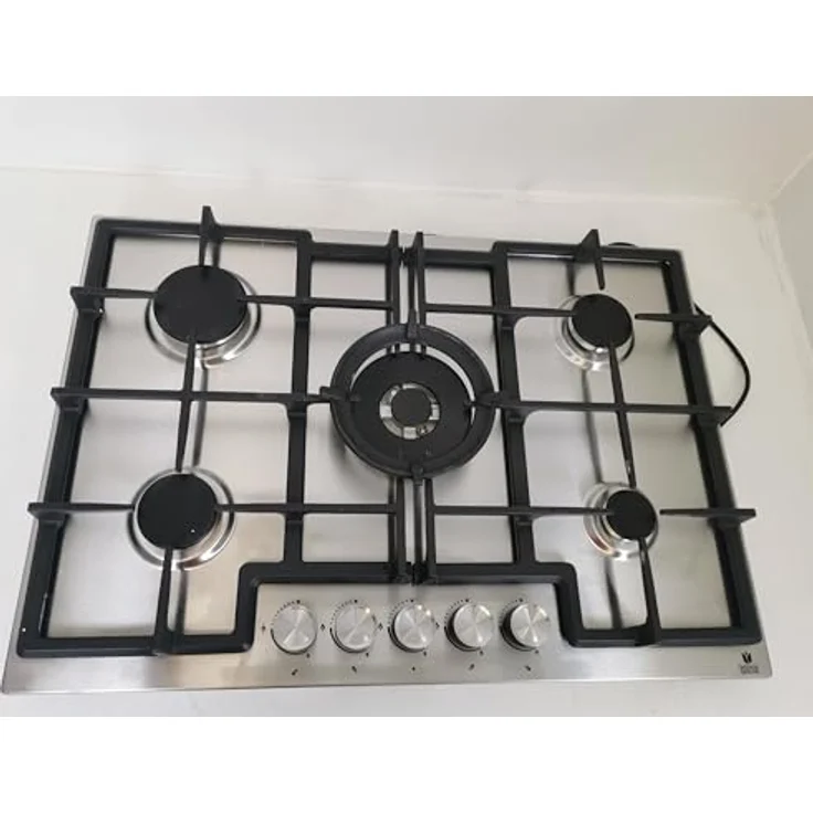 Gasline Gasherd Set GAG75INX & GB850-FIX, Edelstahl, 75 cm mit 5-Flammen Gaskochfeld und Wokbrenner, 69L Einbaubackofen mit Umluft und Gasgrill, LPG/Erdgas, Autark, Thermosicherung, Sabaf Brenner – Bild 4