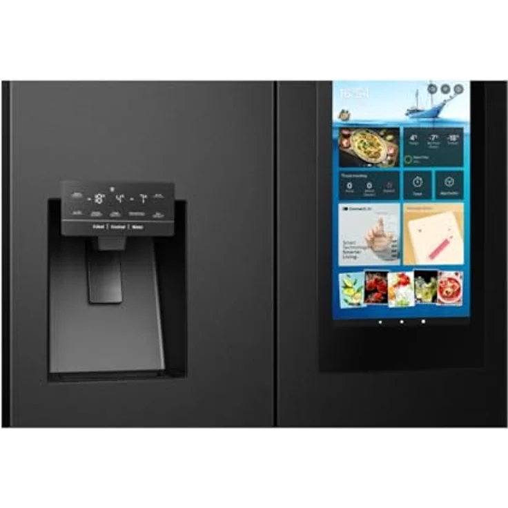 Hisense RQ760N4IFE, Side-by-Side Kühlschrank mit 477l Gesamtinhalt, Edelstahl (dark inox), NoFrost, Wasser- und Eiswürfelspender, Touchscreen – Bild 9