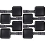 Piebert 8x Raclette Pfännchen 23178 10x10cm, Griff Extra Lang, Antihaftbeschichtung, Kompatibel mit Severin RG2341, RG2343, RG9474 Raclette