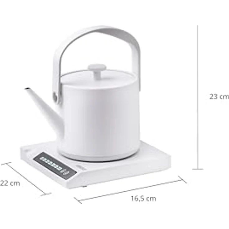 Unold 18210 Blitzkocher Clara, Wasserkocher 1.000 W, 0,6L, 360° drehbar, mit Warmhaltefunktion und 7 Temperaturen (40°C - 100°C), Weiß – Bild 3