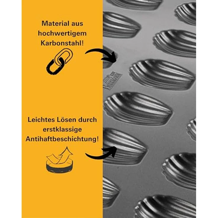 RBV Birkmann 881525, Easy Baking, Bärentatzen--Madeleine-Form, 18-fach – Bild 5