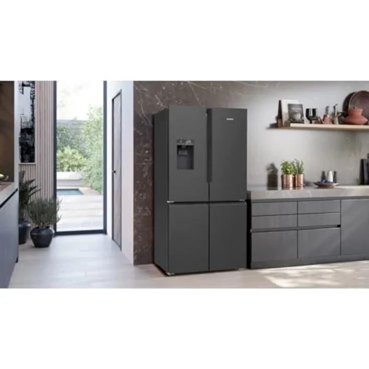 Siemens KF96DAXEA, Side-by-Side Kühl-Gefrierkombination, French-Door, 183 x 90.5 cm, BlackSteel, hyperFresh XXL <0°C>, noFrost, Eiswürfel und filtriertes Wasser auf Knopfdruck – Bild 4