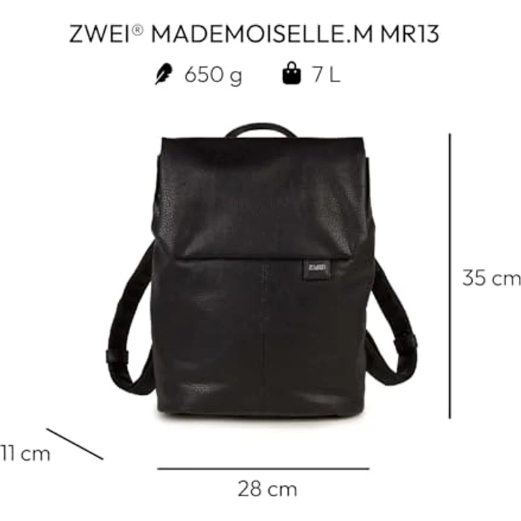 Zwei Damenrucksack MADEMOISELLE MR13 noir – Bild 2