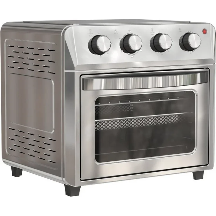 autolock Minibackofen Heißluftfritteuse, 24L, 6 Heizmodi, Timer, silber, 1600 W, Edelstahl