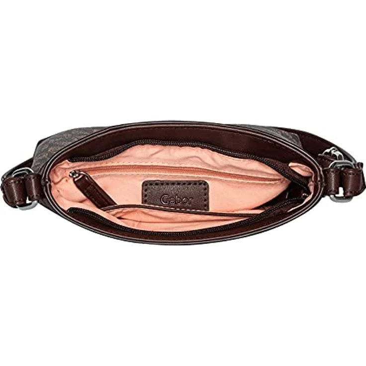 Gabor Barina Umhängetasche, moderne Handtasche mit grafischem Muster, 24 cm, Braun – Bild 3