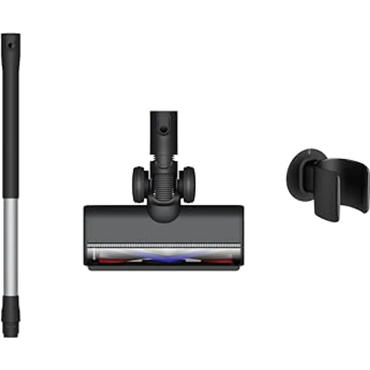 ECOVACS Zero Tangle™ Power Bürstenkit (Verlängerungsstab) für X2 COMBO, Original-Zubehör, V-förmige Powerbürste, Hartböden und Teppiche, schnappbare Verlängerungsstab, Halterung