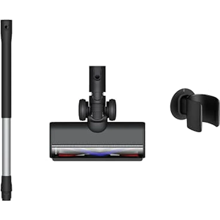 ECOVACS Zero Tangle™ Power Bürstenkit (Verlängerungsstab) für X2 COMBO, Original-Zubehör, V-förmige Powerbürste, Hartböden und Teppiche, schnappbare Verlängerungsstab, Halterung