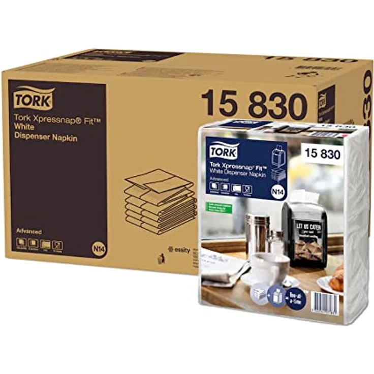 TORK 15830 Xpressnap Fit Servietten für Xpressnap Fit Handtuchspender - Spenderserviette - Weiß – Bild 3