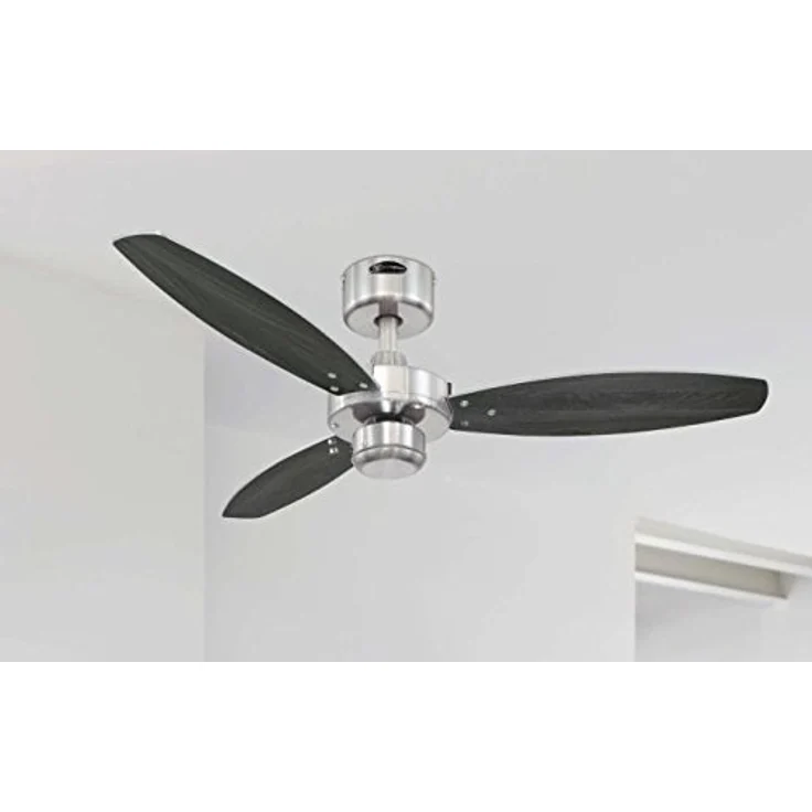 105 cm Deckenventilator Jet I mit drei Flügeln, Ausführung in gebürstetem Nickel – Bild 5