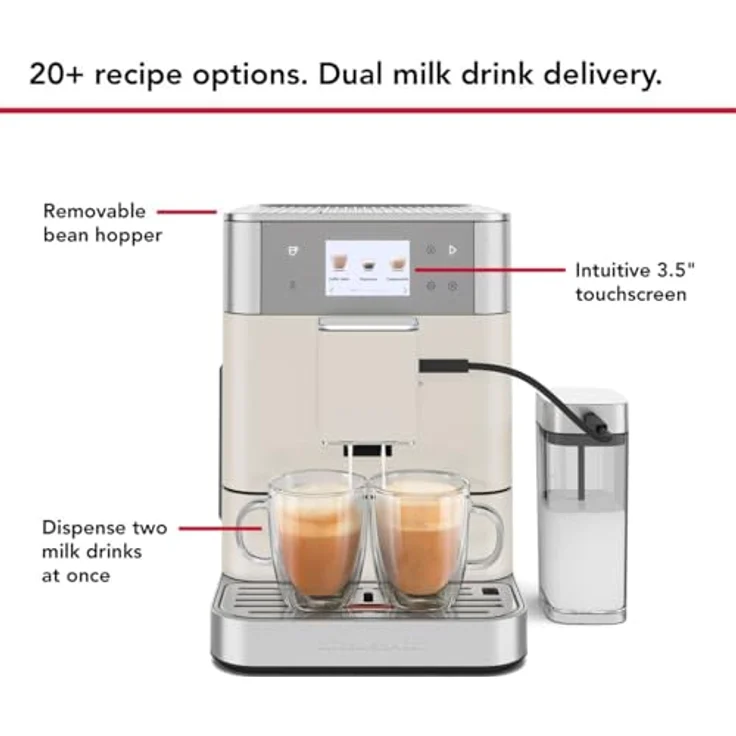 KitchenAid Kaffeevollautomat 5KES8557EPL, Kaffeemaschine mit 20 voreingestellten Rezepten – Bild 5