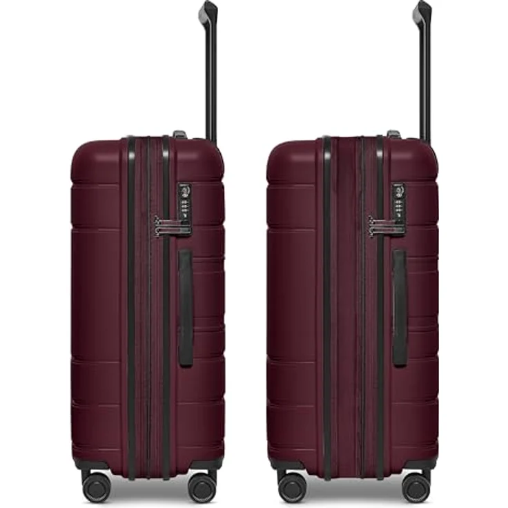 REDOLZ Hartschalen Check-in Koffer M Trolley 46 x 28 x 66 cm, leichtes Polypropylen, Dehnfalte, 80 Liter, 4-Rollen & TSA (Essentials 11) – Bild 2