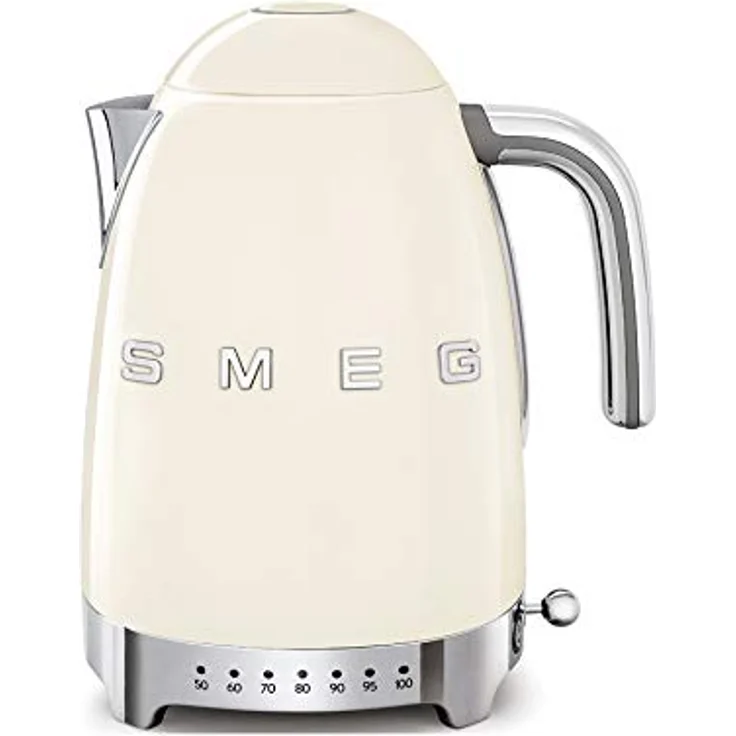 Smeg KLF04CREU Wasserkocher, 2400W, 1,7L, Edelstahl, cremefarben – Bild 2